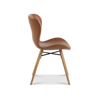 Stoel PLATS PU retro leather look brandy 691B Stoel PLATS PU retro leather look brandy 691B