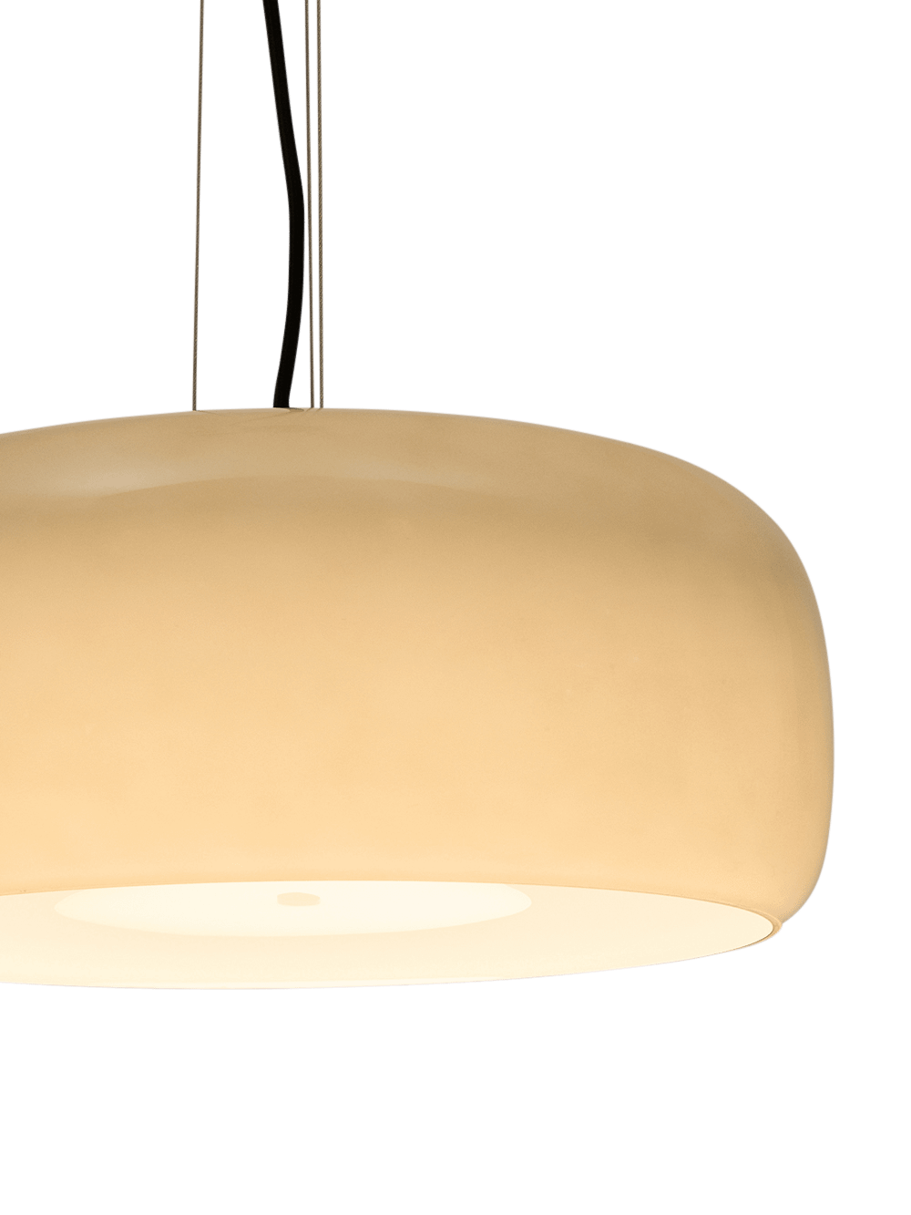 Reig plafondlamp van lichtgrijs glas ⌀38 cm