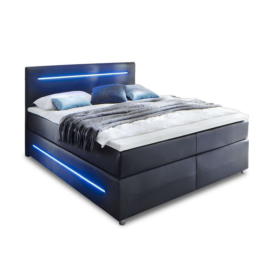 Boxspring LASER 180x200 LL Zwart Boxspring LASER 180x200 LL Zwart