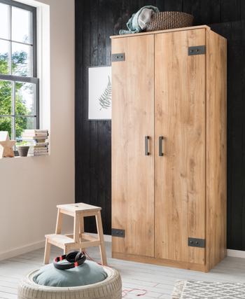 Kleerkast HUVAR Plankeneiche/Graphite B90 Kleerkast HUVAR Plankeneiche/Graphite B90