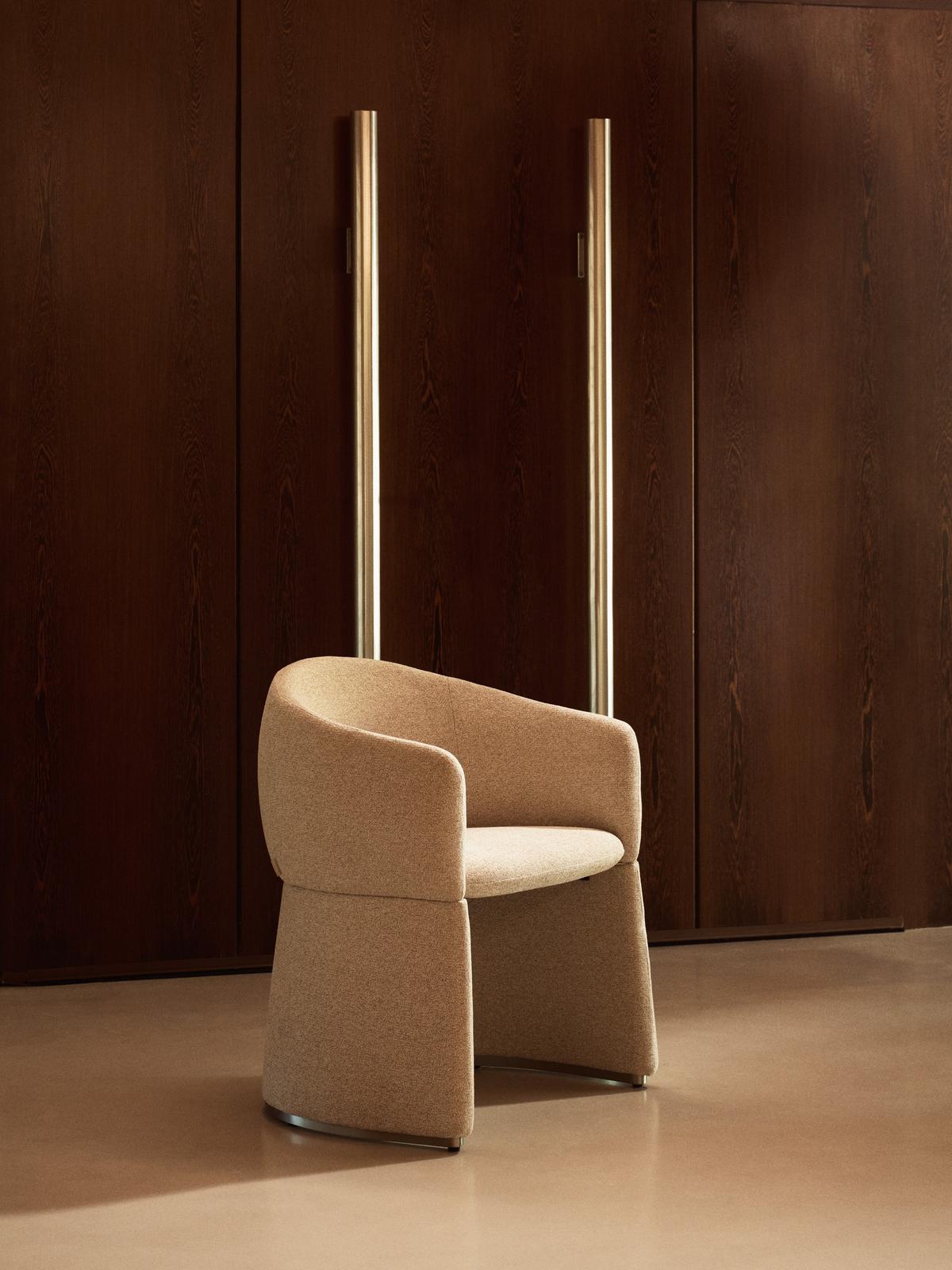 Bosca stoel in beige chenille