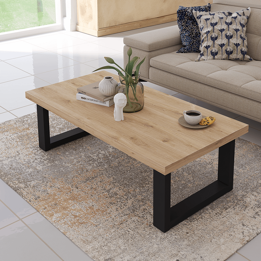 Salontafel CASTELLO 130x65 Lichte Eik Salontafel CASTELLO 130x65 Lichte Eik