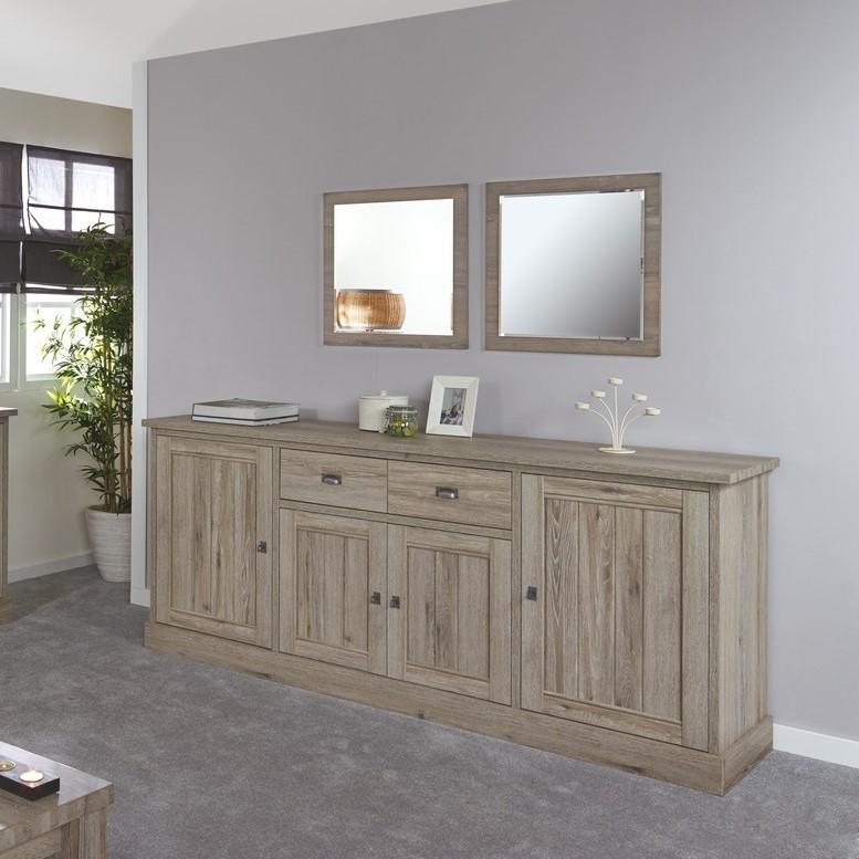 Dressoir COTTON laag Kristal Eik Licht Bruin B215