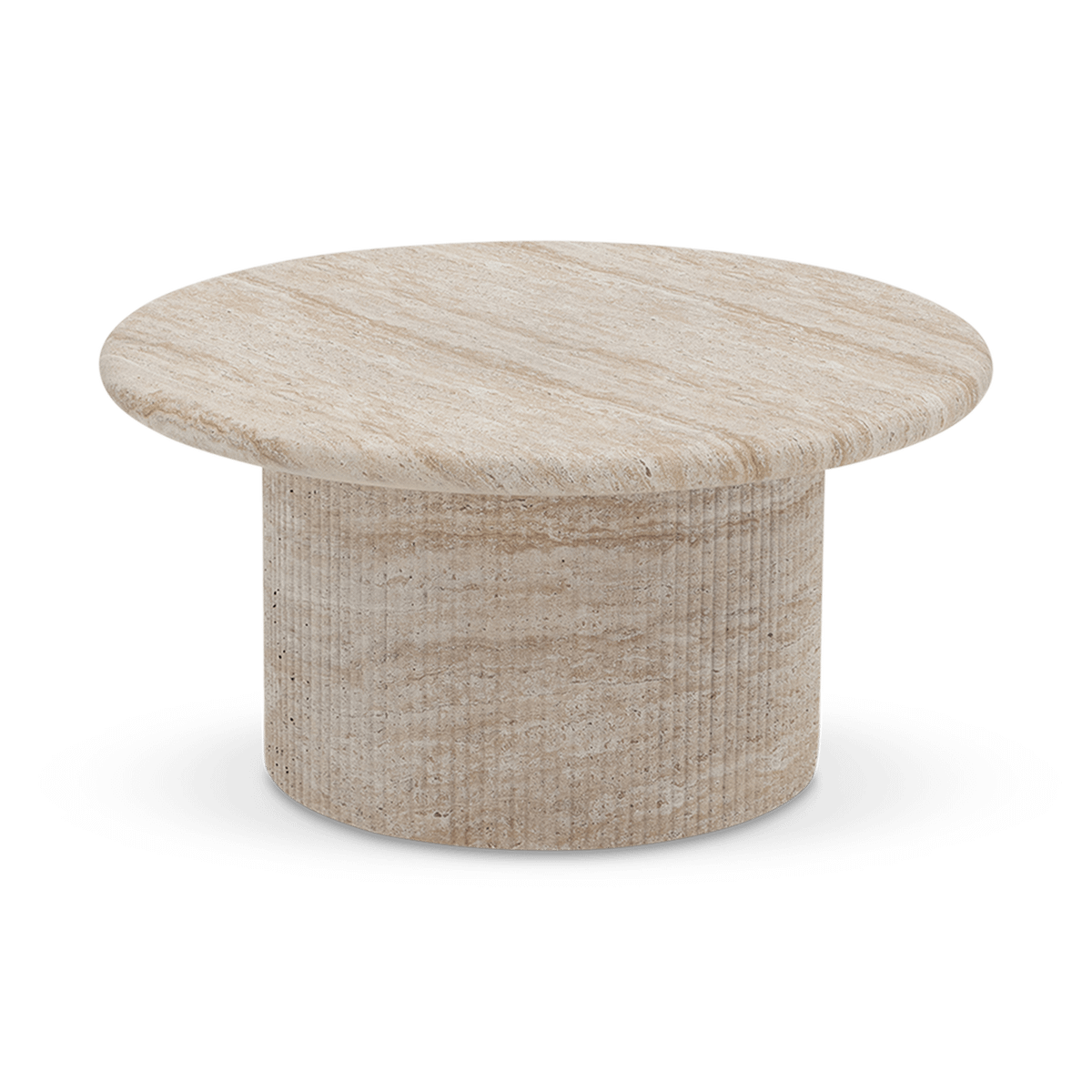 Salontafel GUNNAR Ø80 Beige Travertin