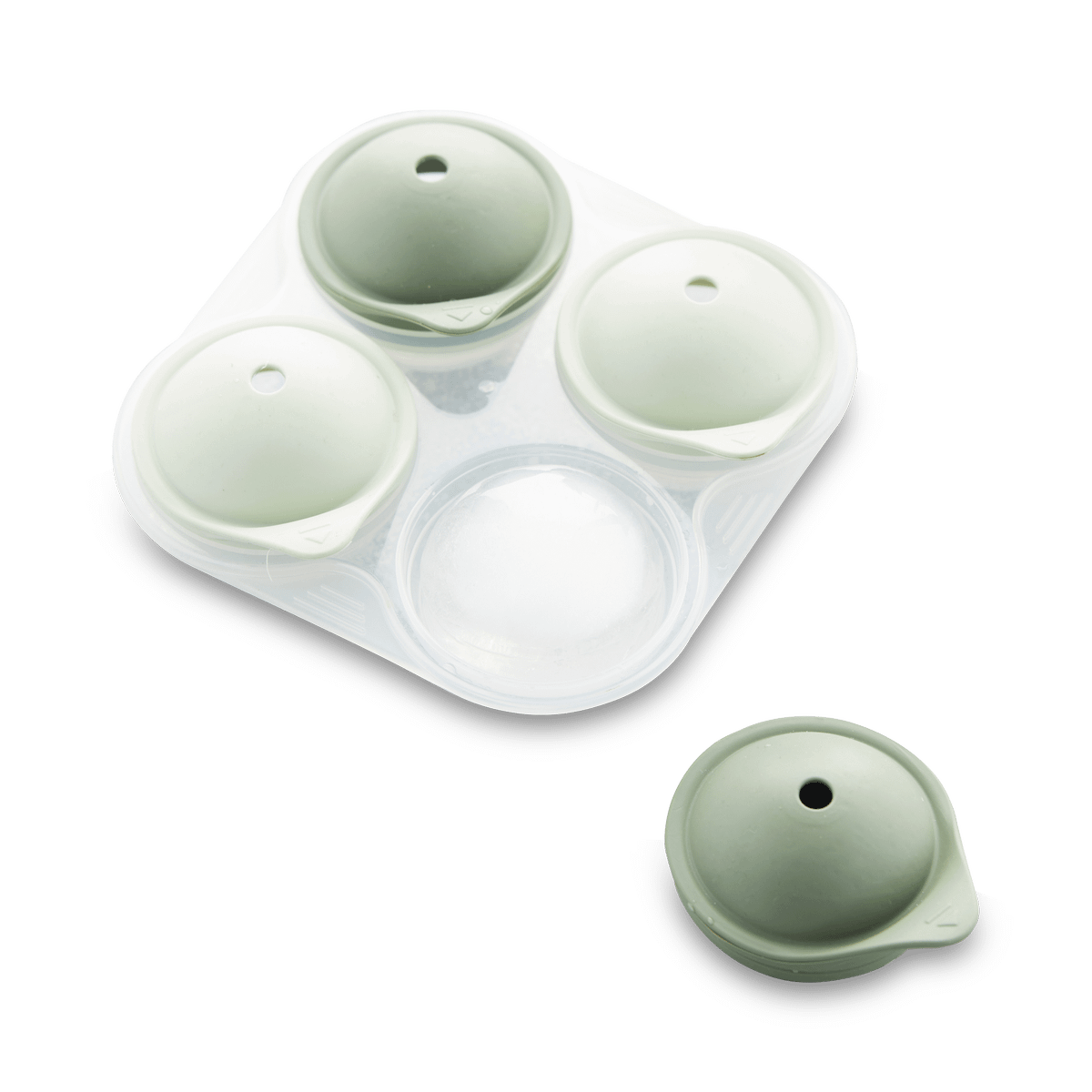 Ijsballenvorm Sil. voor 4 Ijsballen Mint