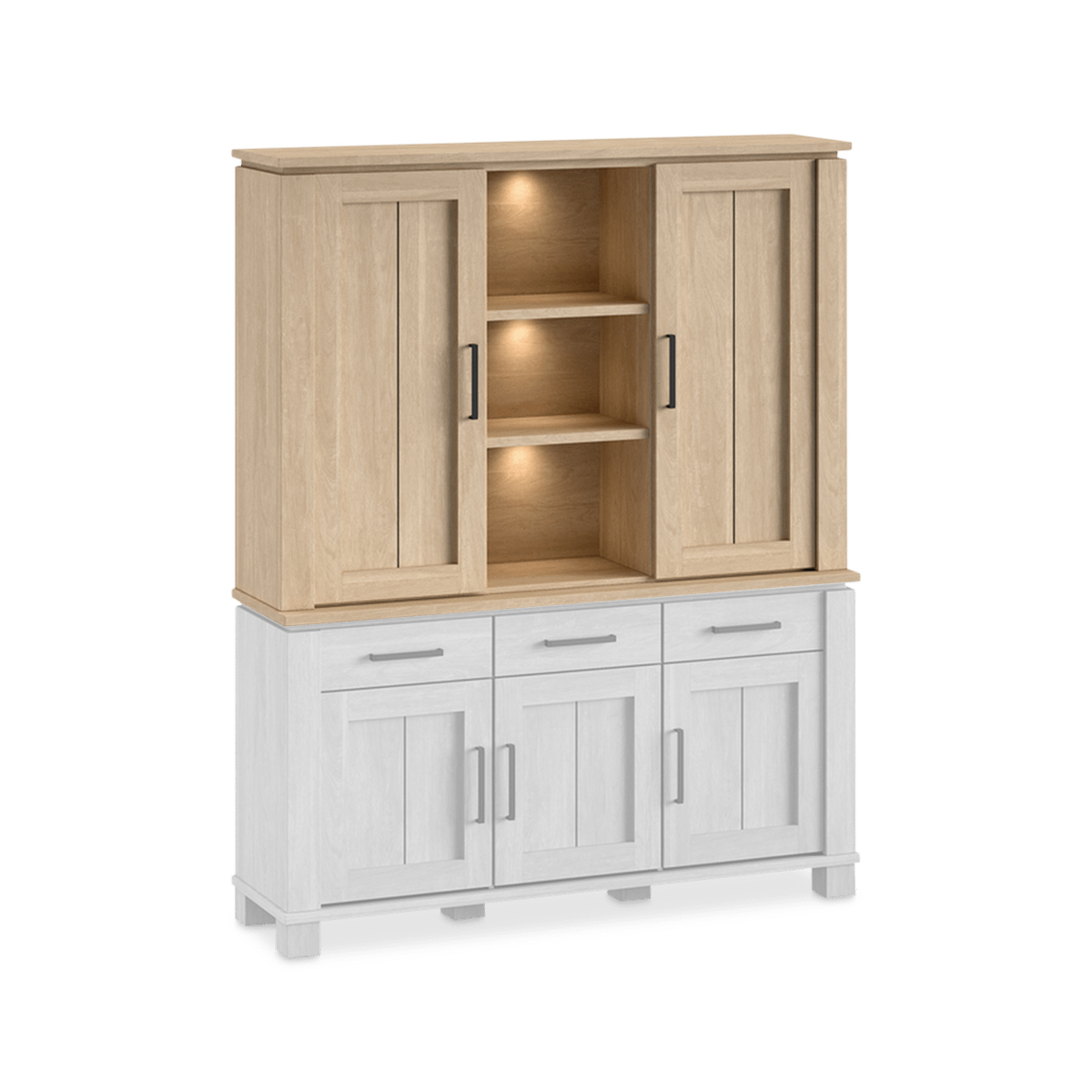 Opzetkast 2D/Nis BELMONTE Brushed Sand Oak B162