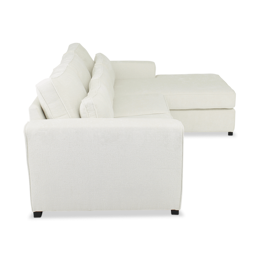 Hoeksalon PLUSS Longchair Rechts Wit Hoeksalon PLUSS Longchair Rechts Wit