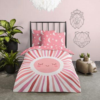 Dekbedovertrek SUNNY 140x220 Roze Dekbedovertrek SUNNY 140x220 Roze