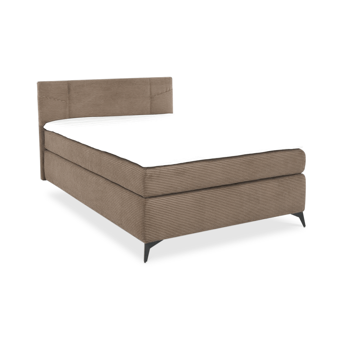 Boxspring MAKKUM Rib Taupe 120x200 