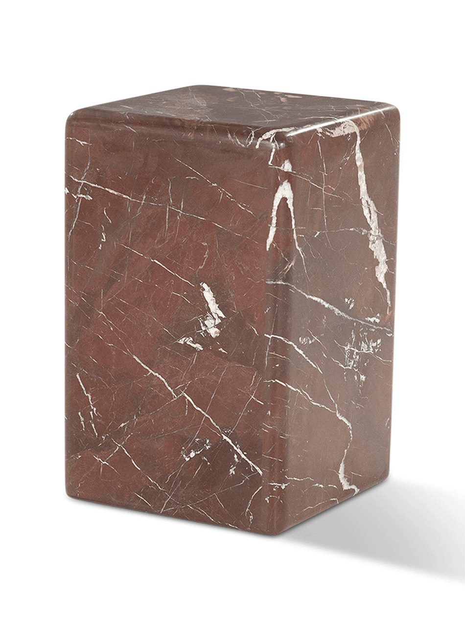 Bijzettafel Dice Rood Marmer