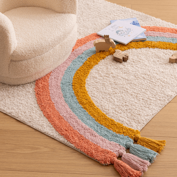 Kindertapijt RAINBOW Beige/Multi Kindertapijt RAINBOW Beige/Multi