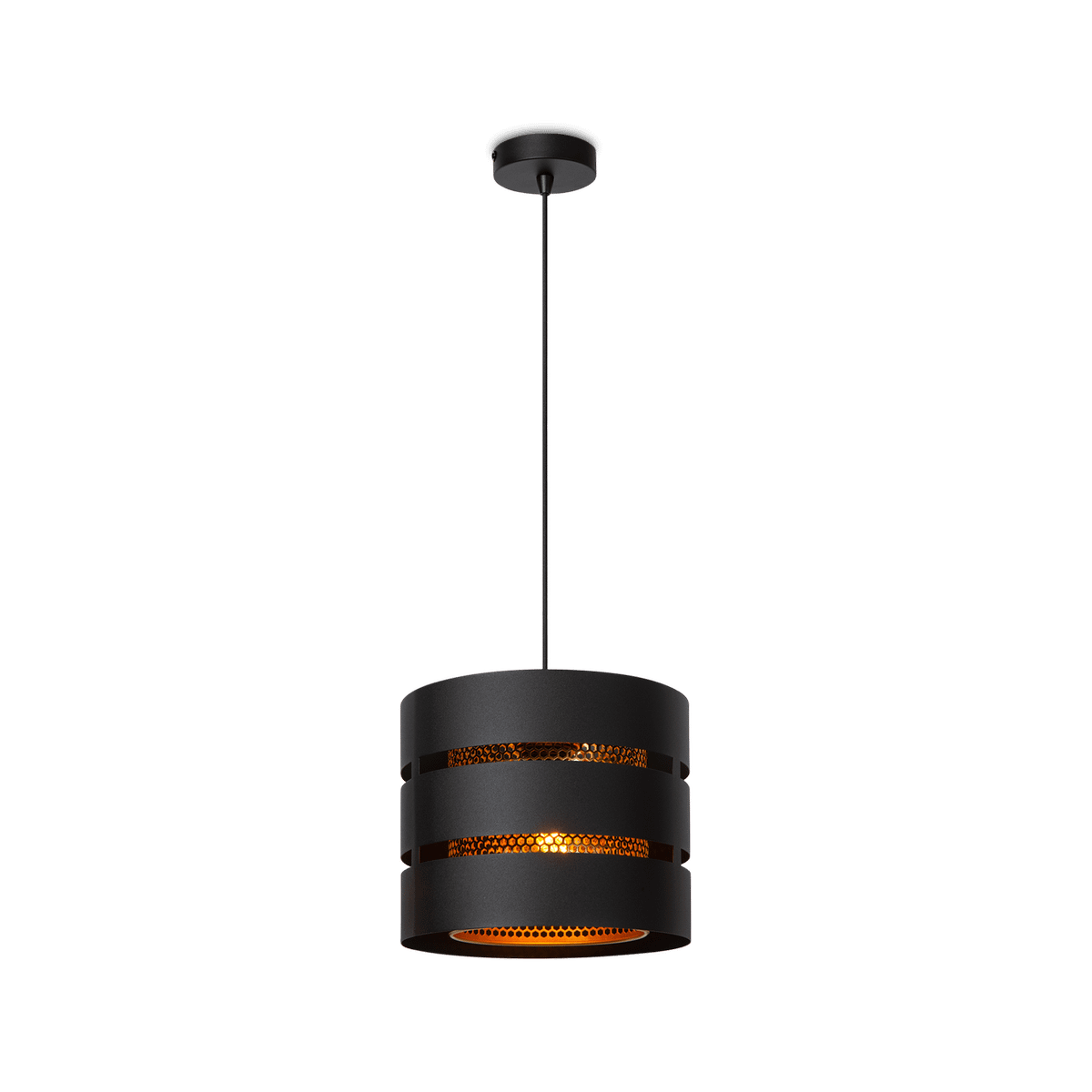 Hanglamp ROSAS 1Del. Zwart/Goud