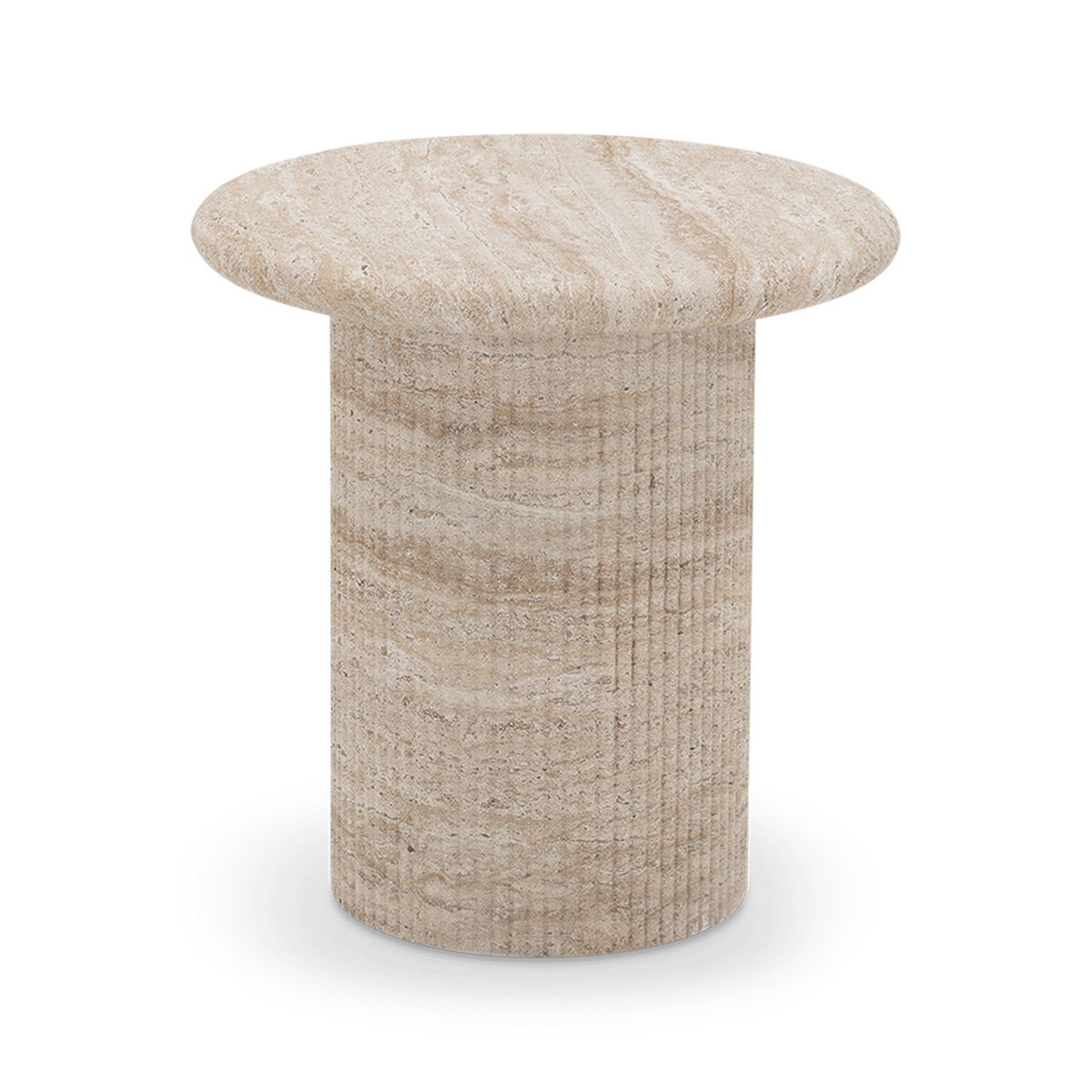 Salontafel GUNNAR Ø50 Beige Travertin