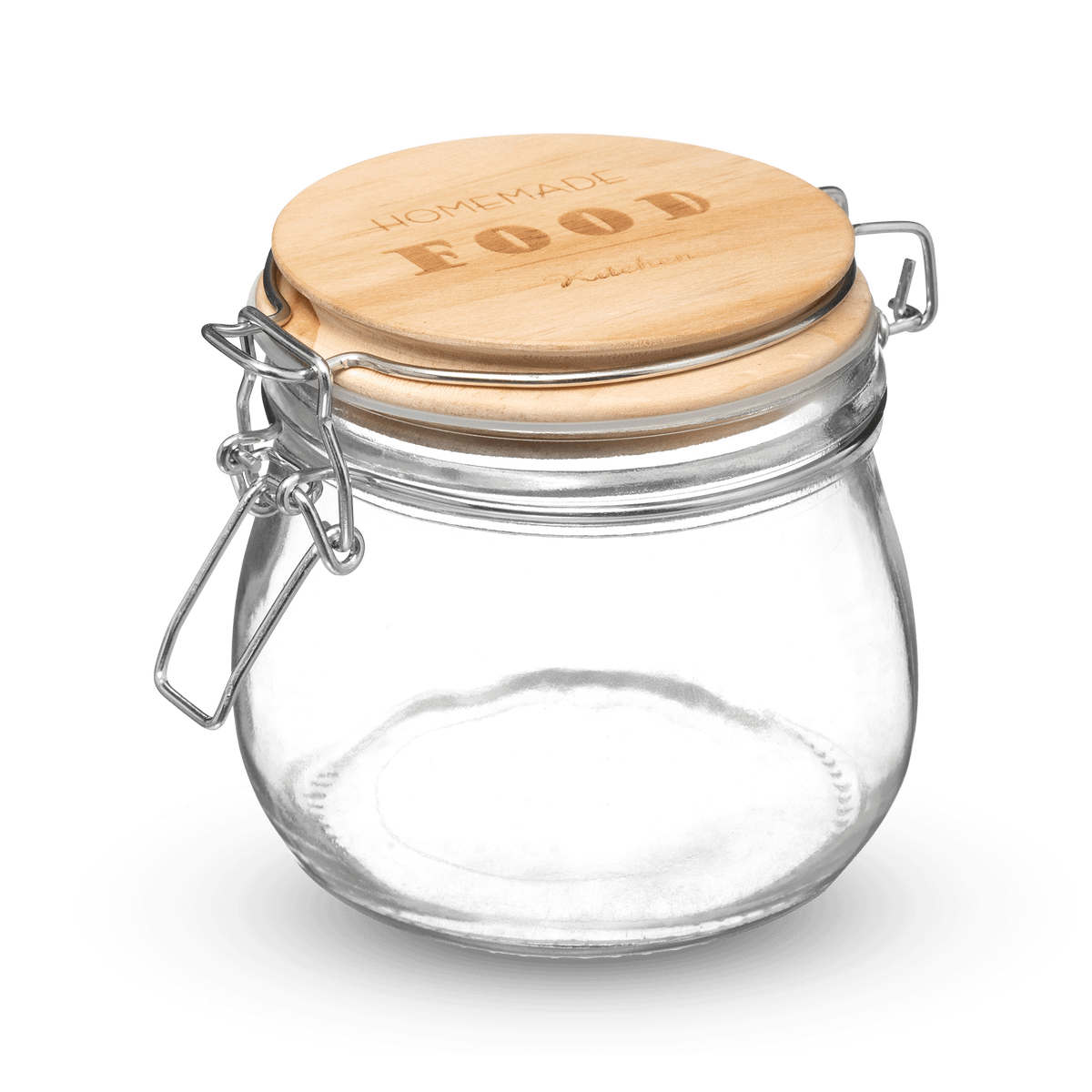 Voorraadpot HOMEMADE 0.5l Glas/hout