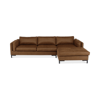 Hoeksalon AXEL Longchair Rechts Cognac Hoeksalon AXEL Longchair Rechts Cognac