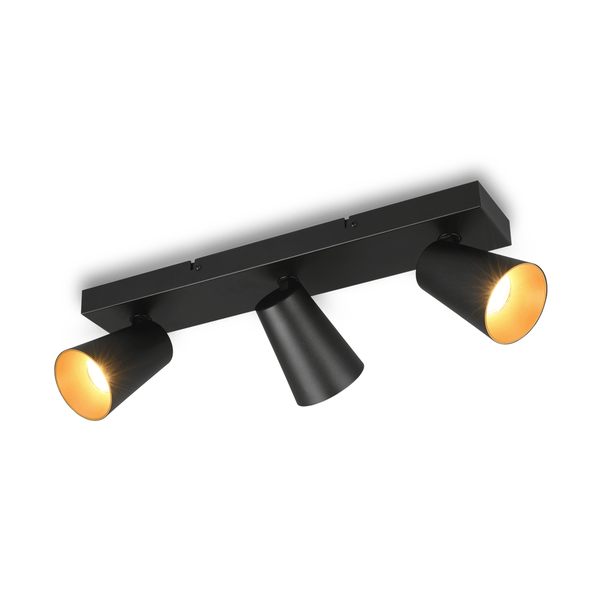 Spot SHARP 3Del. Met. Zwart/Goud