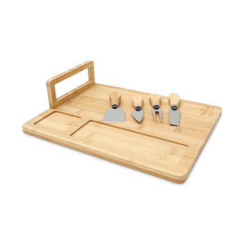 Kaasplank FRAGO M/4Del. Bestek Bamboe Kaasplank FRAGO M/4Del. Bestek Bamboe