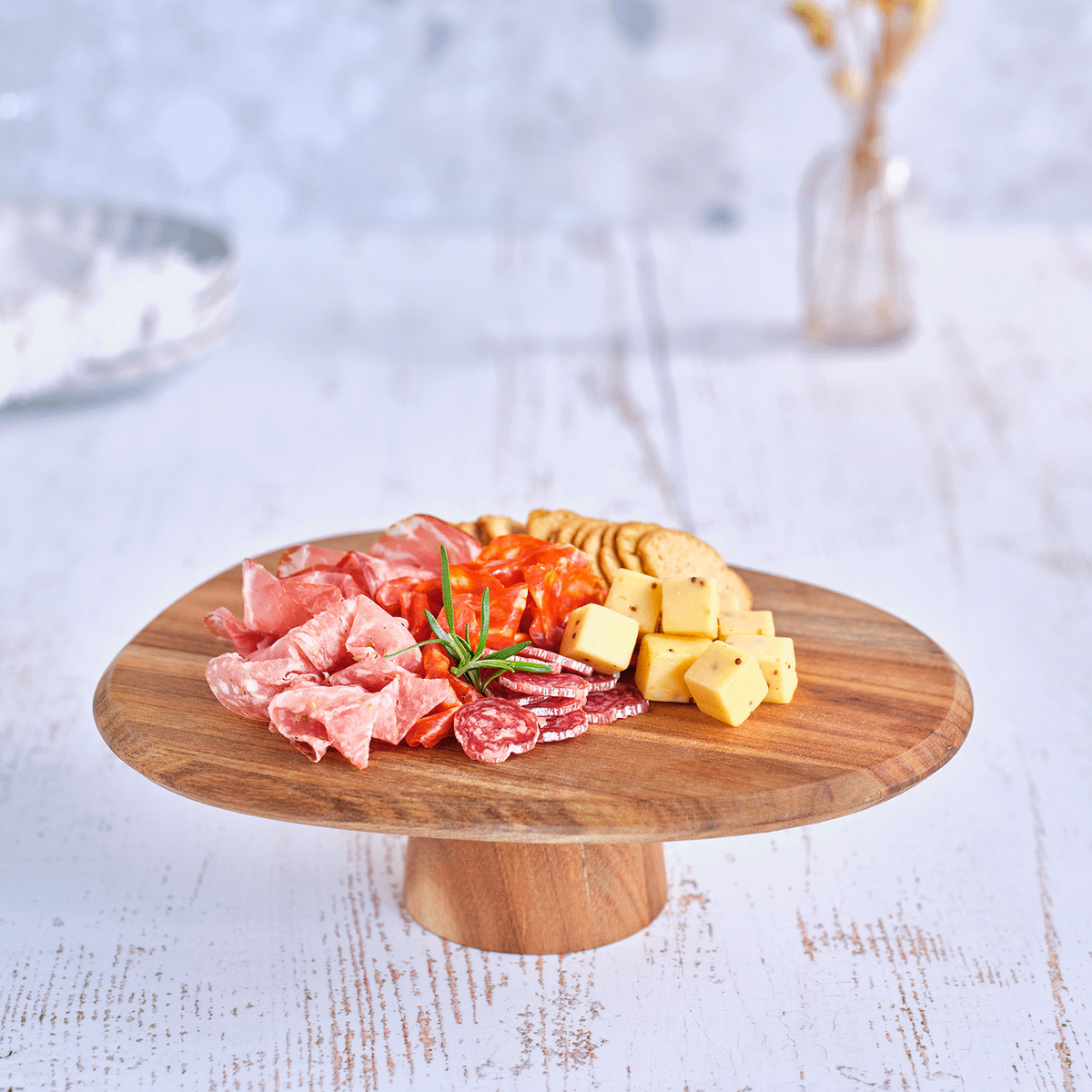 Plateau op voet MIMIS XL Acacia