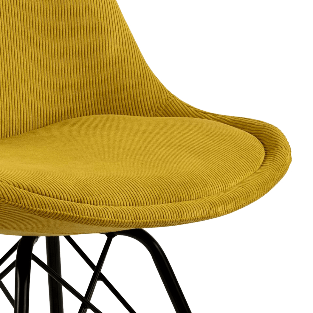 Kuipstoel KORDELIO Wind fabric yellow 90