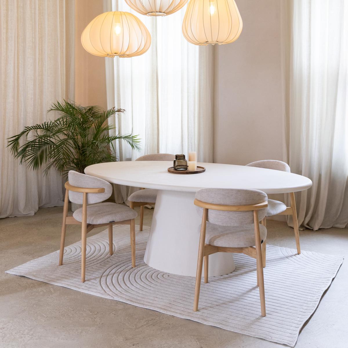 Eettafel KYTHIRA Ovaal 240x120 Microcement