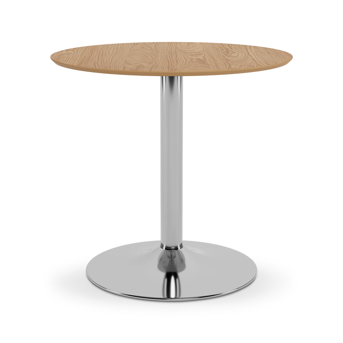 Eettafel LUTOR Eikfineer/Chrome Ø80