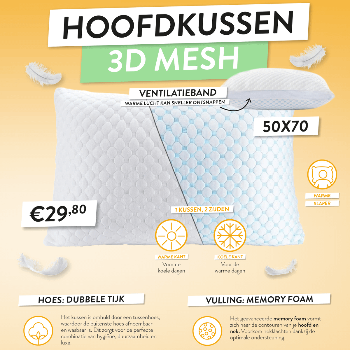 Hoofdkussens ZEN COOL 3D