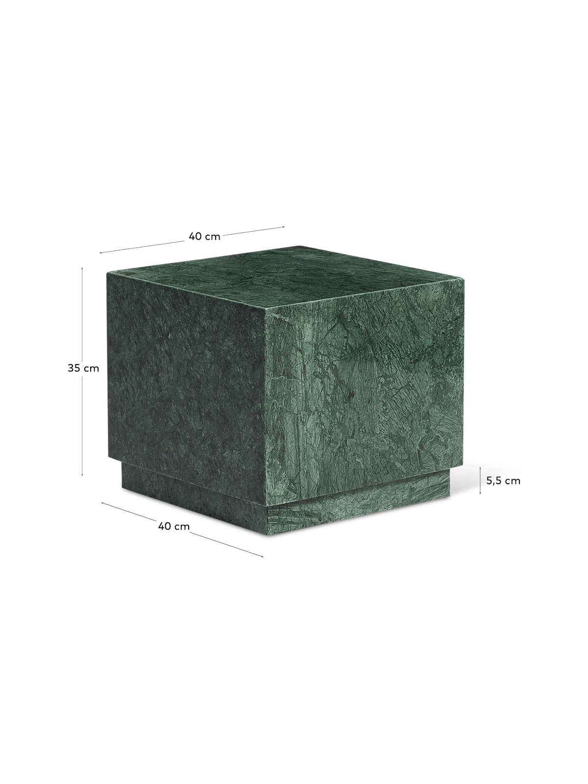 Bijzettafel Sorein Groen Marmer 40 x 40 cm