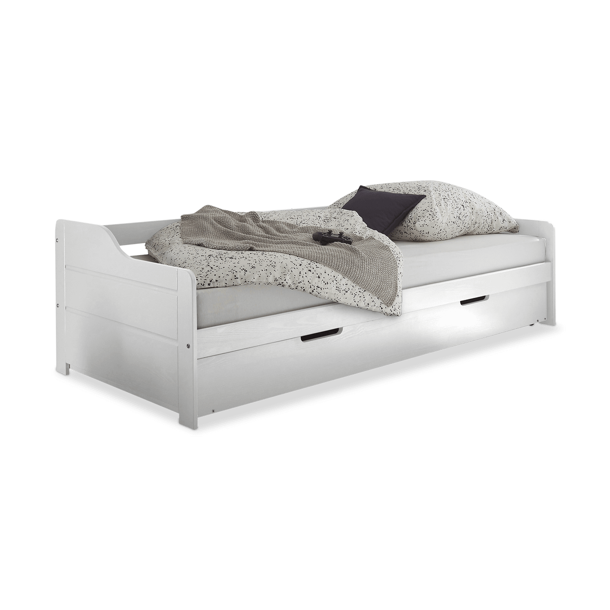 Bed DONALD 90x200 Met Bedlade Wit