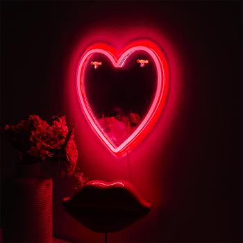 Spiegel HART m/Led Rood Spiegel HART m/Led Rood