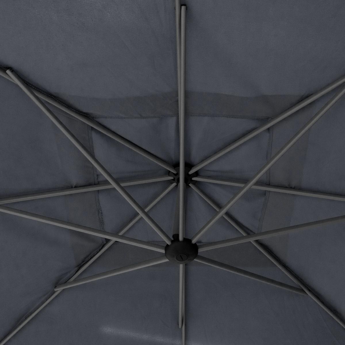 Zweefparasol MODENA Vierkant Grijs