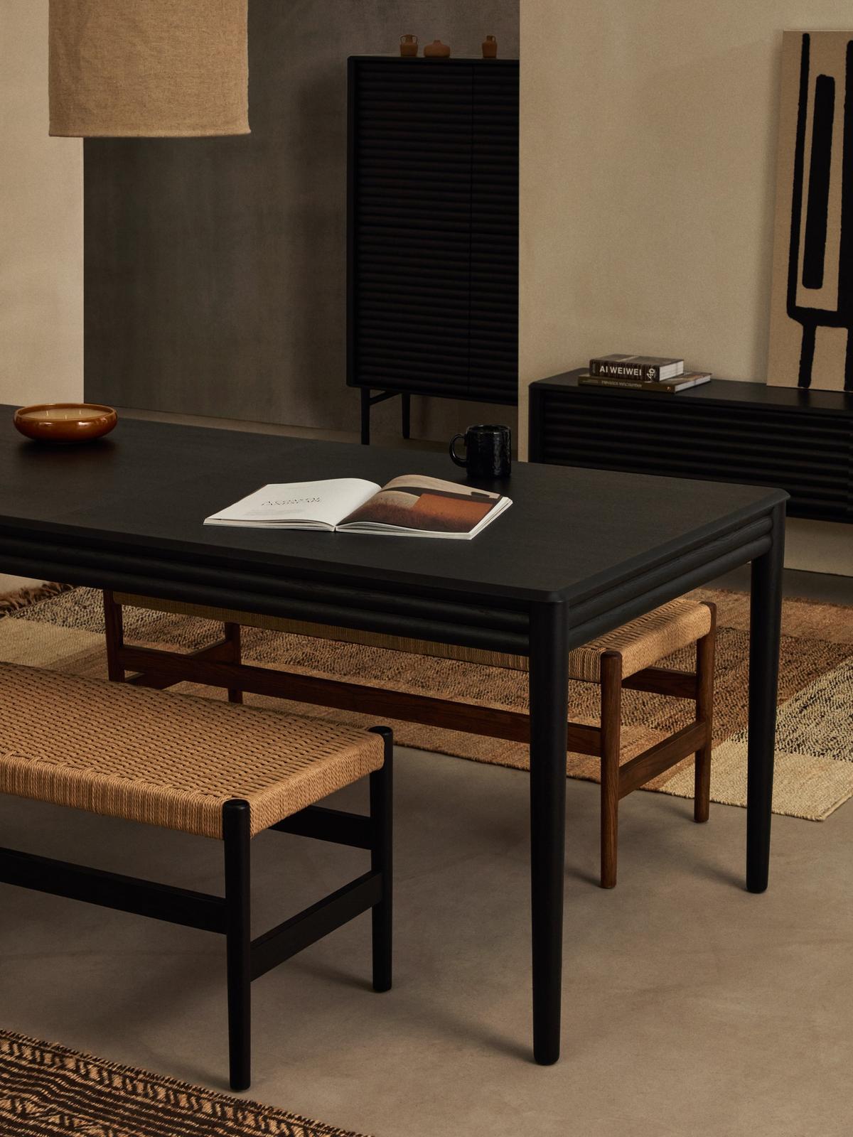 Verlengbare Eettafel Lenon Zwart 160/200 x 90 cm