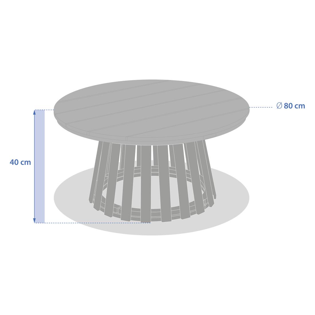 Salontafel SCALA Ø80 Acacia Salontafel SCALA Ø80 Acacia