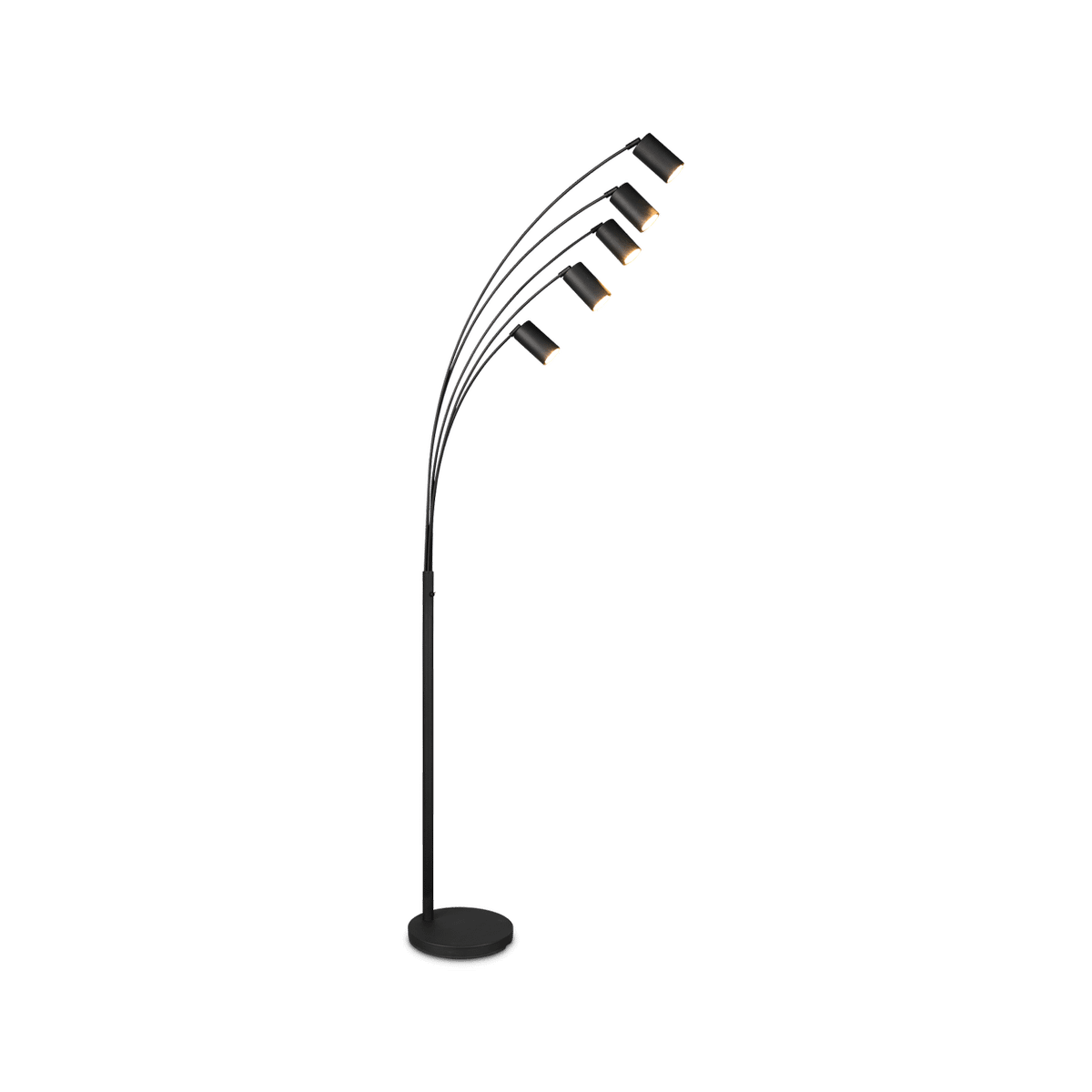 Vloerlamp MARLEY 5Del. Met. Zwart