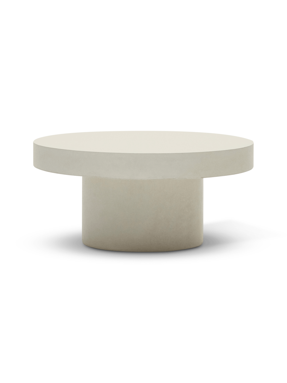 Aiguablava ronde salontafel in wit cement, ⌀90 cm