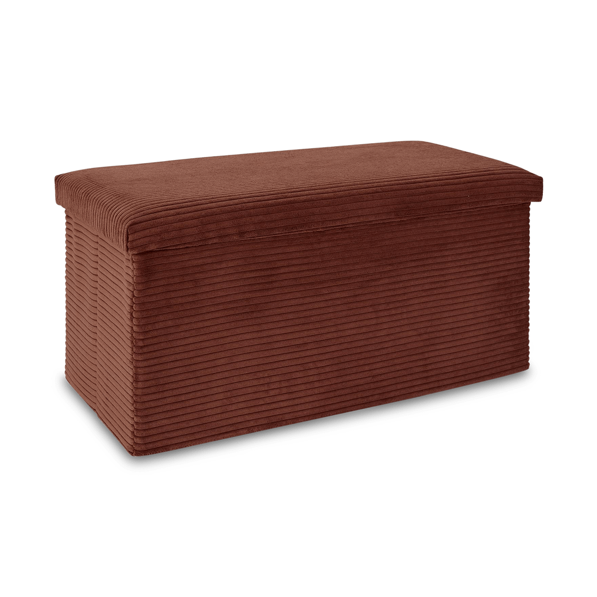 Opbergpouf COLLETE Rh Rib Terracotta