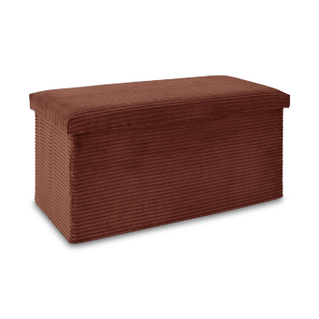 Opbergpouf COLLETE Rh Rib Terracotta Opbergpouf COLLETE Rh Rib Terracotta