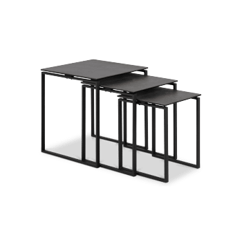 Salontafel Set van 3 MARCO Keramiek Zwart/Mt Zwart Salontafel Set van 3 MARCO Keramiek Zwart/Mt Zwart