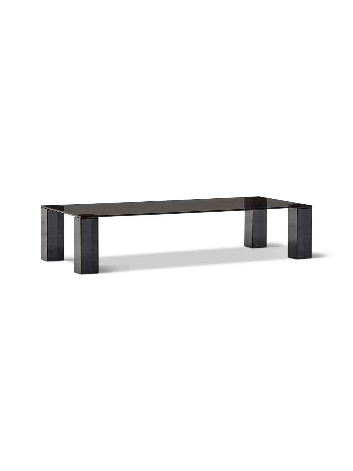 Adularia salontafel van donkergrijs gehard glas 140 x 60 cm