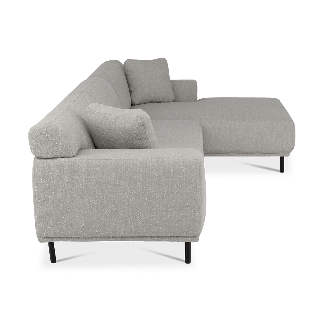 Hoeksalons QUILLO Longchair Rechts Grijs B325 Hoeksalons QUILLO Longchair Rechts Grijs B325