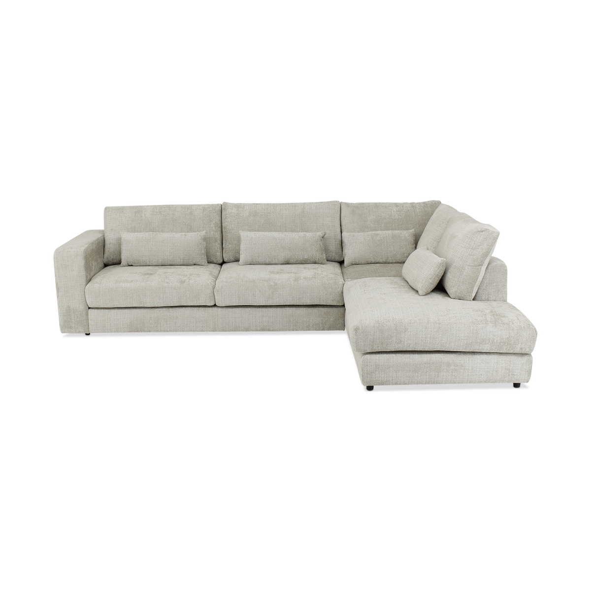 Hoeksalon ATLAS Greige Longchair Rechts B327