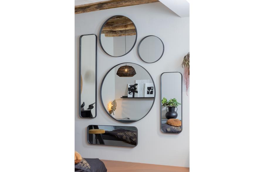 Spiegel 110x40cm (metaal zwart) Spiegel 110x40cm (metaal zwart)