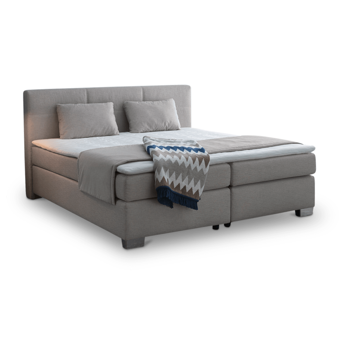 Boxspring UDEN Stof 142/09 Grijs 160x200