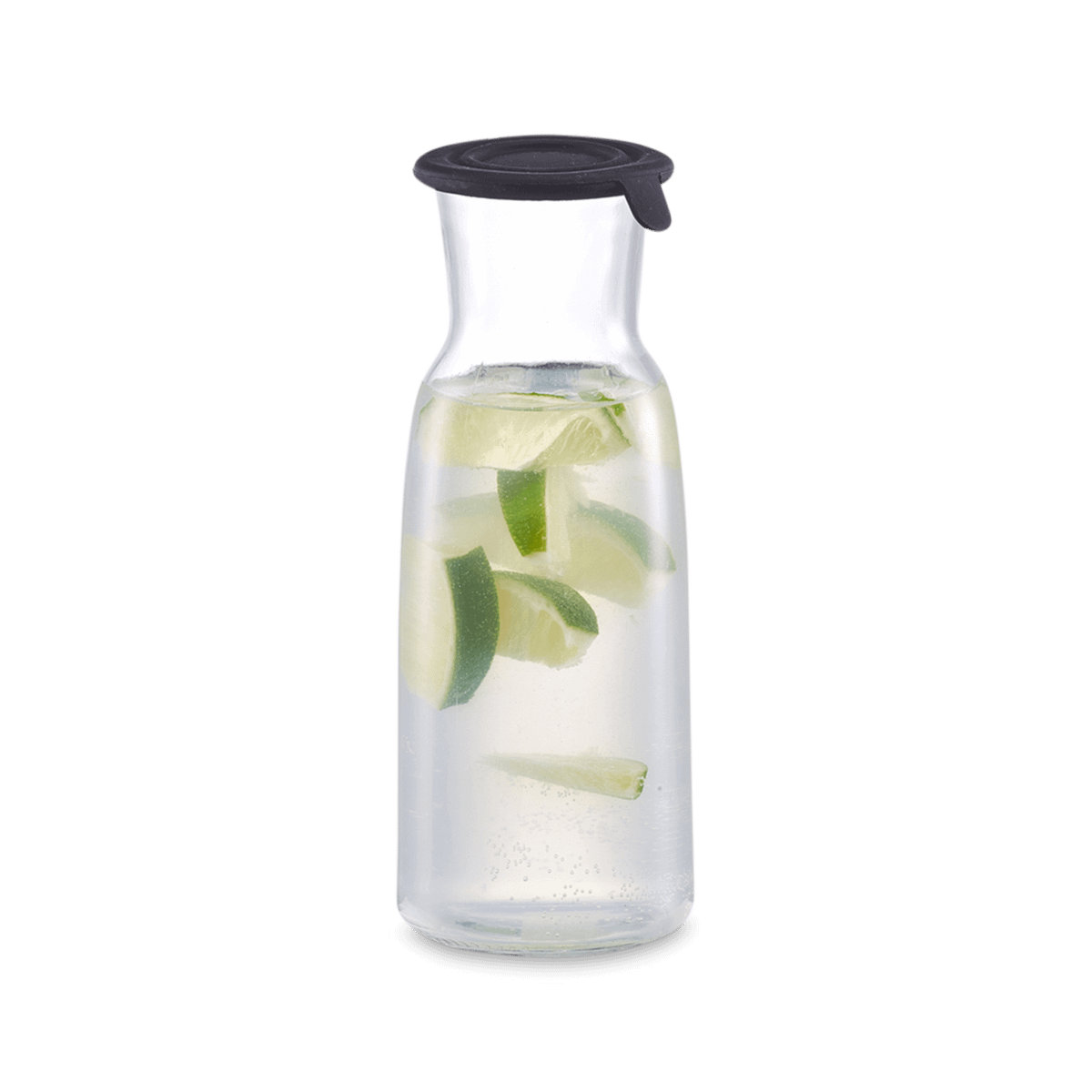 Karaf BLORK 700ml Glas M/Deksel Zwart