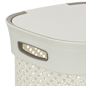 Wasmand PURLLE 60L M/Deksel Beige Wasmand PURLLE 60L M/Deksel Beige