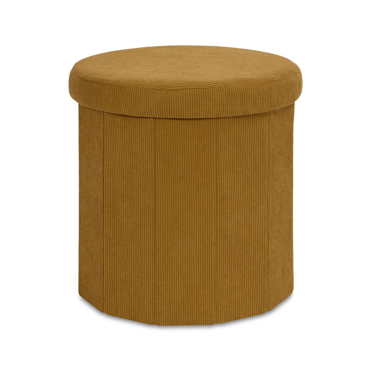 Opbergpouf COLLETE Rond Rib Oker
