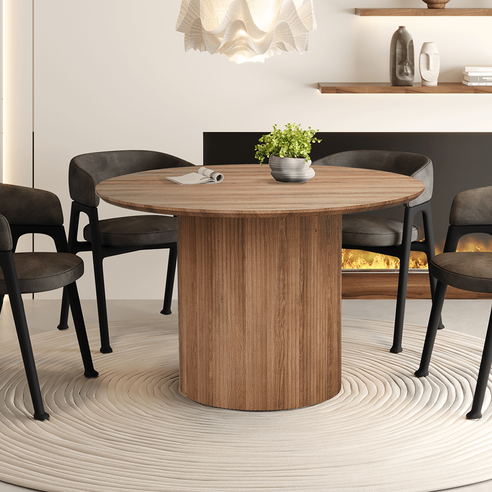 Eettafel PORTO Decor Oude Eik Ø120