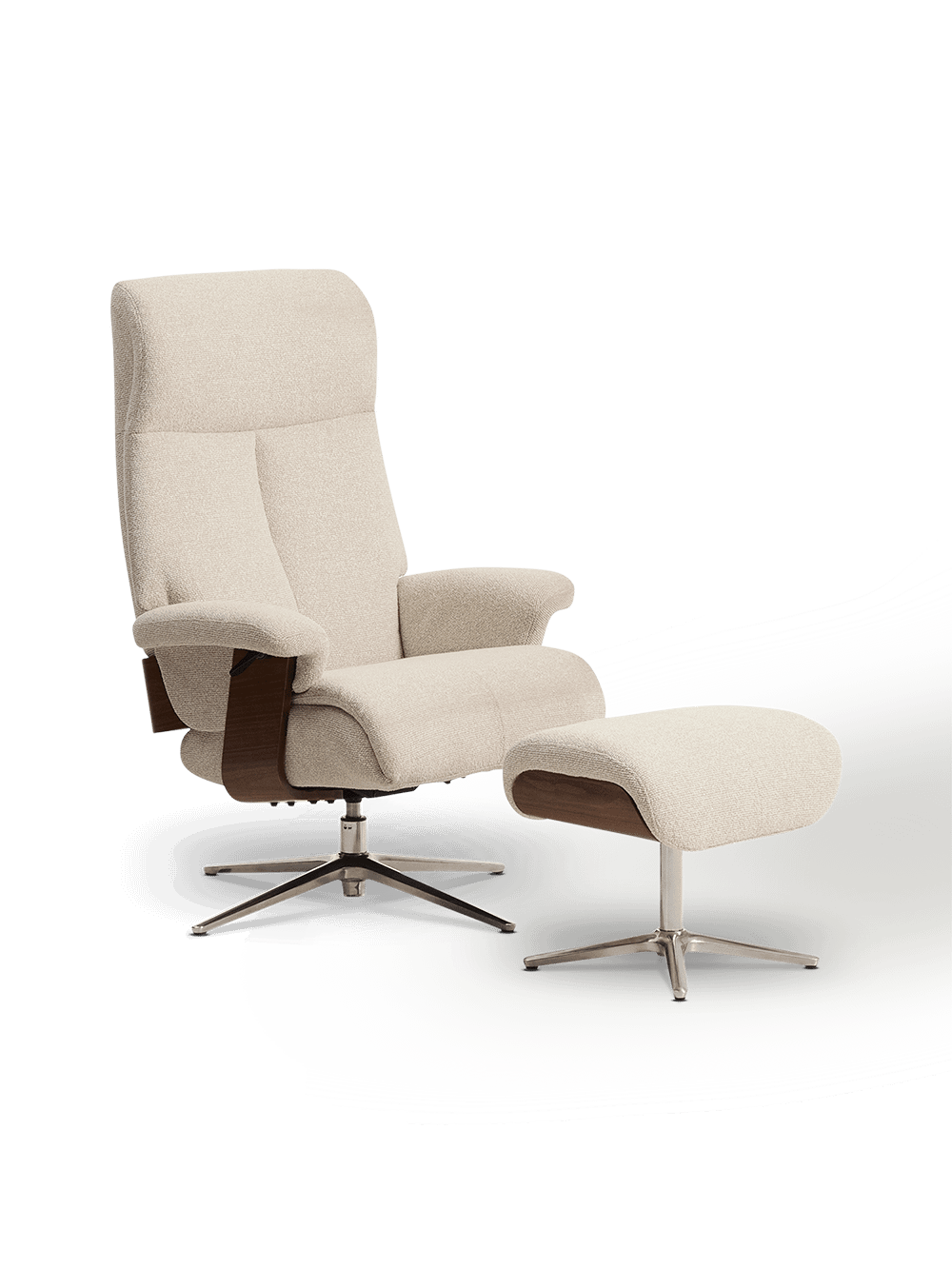 Draaistoel Toriel Beige/Aluminium