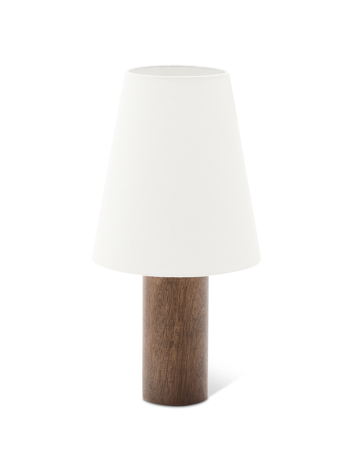 Marga tafellamp van massief rubberhout met een donkere afwerking