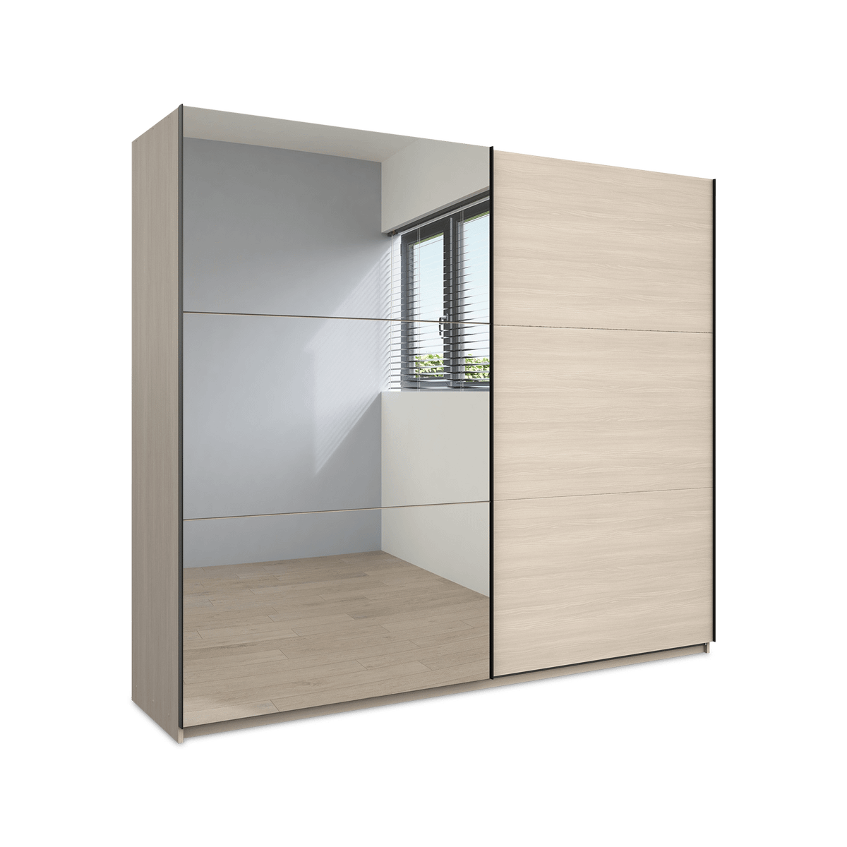 Schuifdeurkast LUNARA Met Spiegel B250 Bolivar Wood