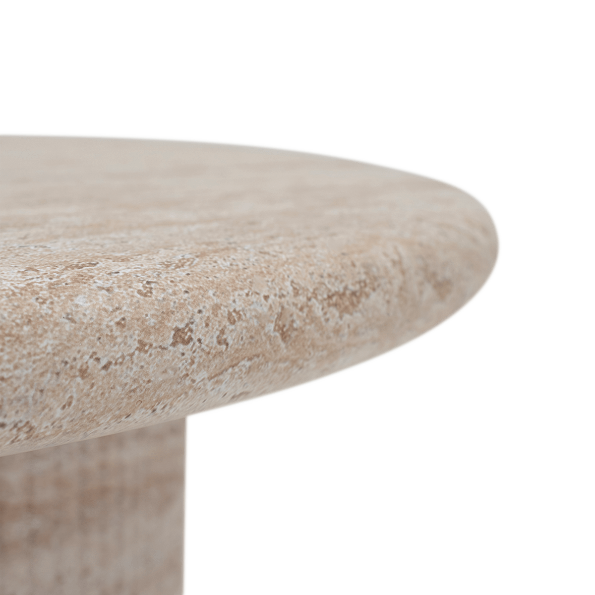 Salontafel GUNNAR Ø80 Beige Travertin